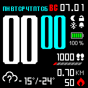 Numbers_red_holidays Amazfit BIP watchface