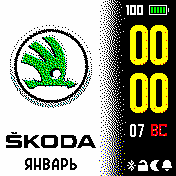 Skoda_months Amazfit BIP watchface